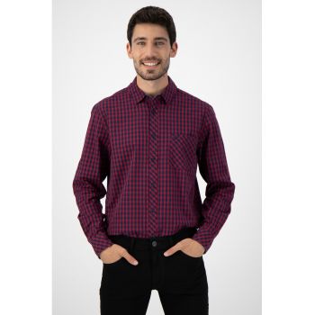 Camasa cu buzunar aplicat Gingham de firma originala