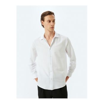 Camasa relaxed fit din amestec de bumbac