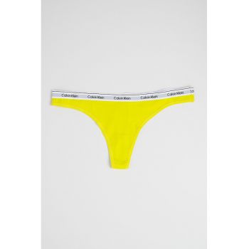 Chiloti tanga cu banda logo in talie