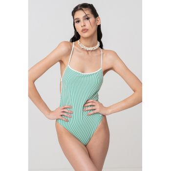 Costum de baie intreg in dungi