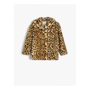 Haina din blana sintetica cu animal print