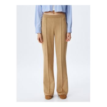 Pantaloni lejeri cu talie inalta