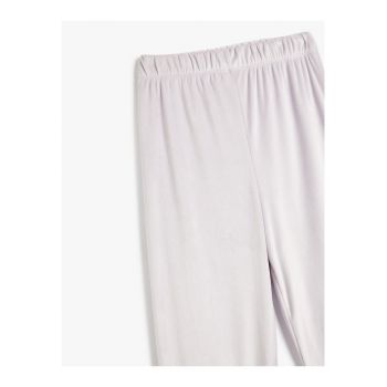Pantaloni lungi de pijama cu talie elastica