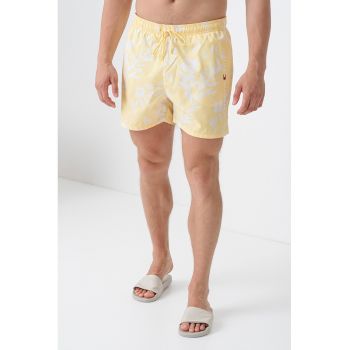 Pantaloni scurti de baie cu imprimeu floral