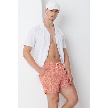 Pantaloni scurti de baie cu model si buzunare laterale
