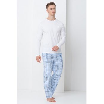 Pijama de bumbac organic cu pantaloni lungi