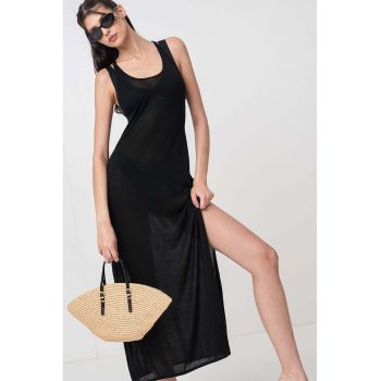 Rochie de plaja lunga - din material transparent