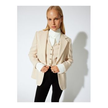 Sacou relaxed fit cu model in dungi