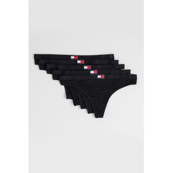 Set de chiloti tanga cu logo - 5 perechi