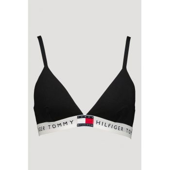 Sutien cu burete - cupe triunghiulare si banda logo