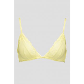 Sutien triunghiular cu insertii de dantela