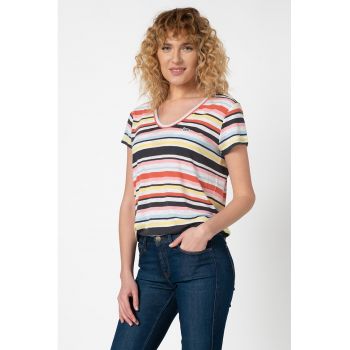Tricou relaxed fit din amestec de in