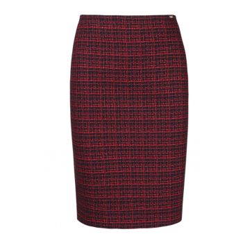 Fusta-creion midi din tweed