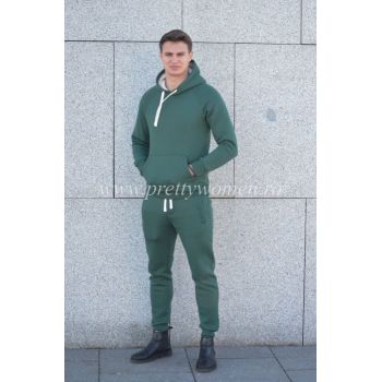 Pantalon verde din bumbac