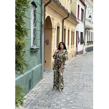 Pantaloni cu imprimeu cercuri