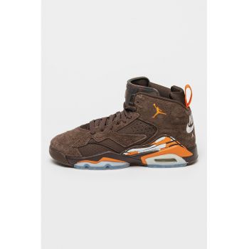 Pantofi mid-cut de piele intoarsa pentru baschet Jordan MVP