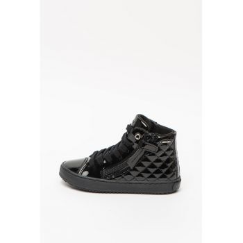 Pantofi sport high-top de piele ecologica - cu aspect lacuit Kalispera