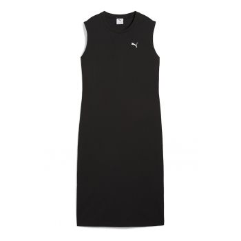 Rochie fara maneci cu logo discret