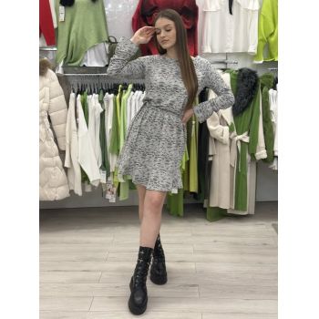 Rochie gri cu imprimeu marmura