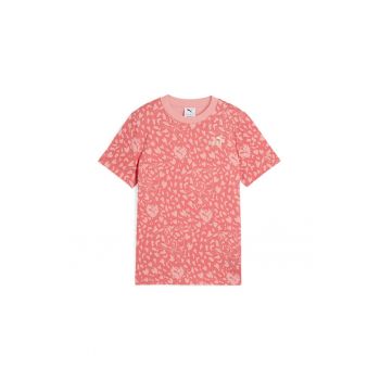 Tricou cu decolteu la baza gatului si imprimeu grafic