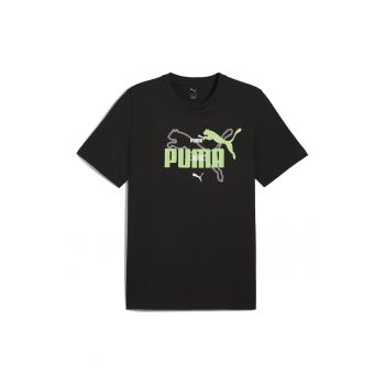 Tricou cu decolteu la baza gatului si imprimeu logo