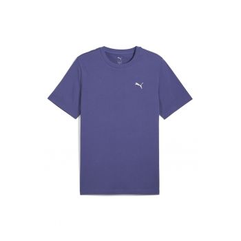 Tricou de bumbac cu decolteu la baza gatului
