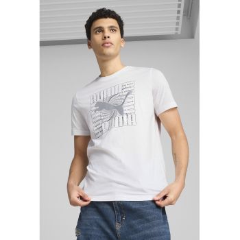 Tricou de bumbac cu decolteu la baza gatului