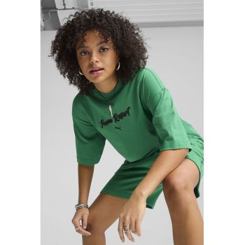 Tricou supradimensionat cu logo brodat
