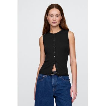 Bluza din amestec de bumbac cu nasturi