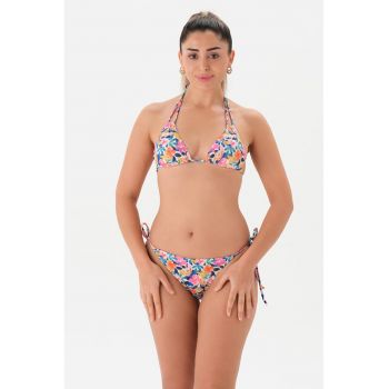 Costum de baie din doua piese cu model floral