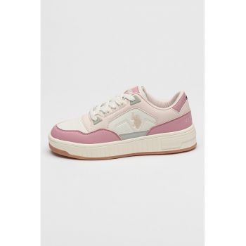 Pantofi sport din piele ecologica cu logo