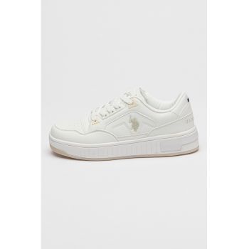 Pantofi sport din piele ecologica cu logo
