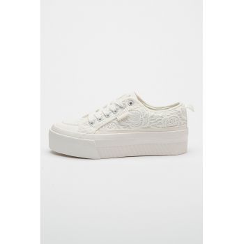 Pantofi sport flatform din material textil