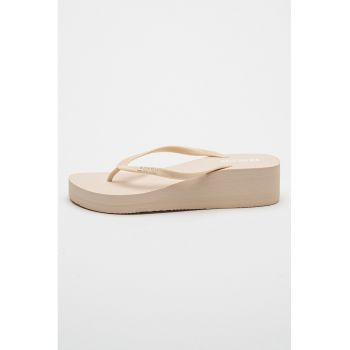 Papuci flip-flop wedge
