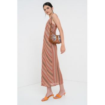 Rochie midi cu model in dungi