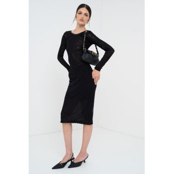 Rochie midi cu spate decupat