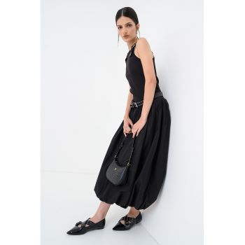 Rochie midi din amestec de bumbac cu buzunare laterale