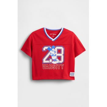 Tricou cu imprimeu si decolteu in V