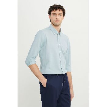 Camasa din amestec de bumbac slim fit