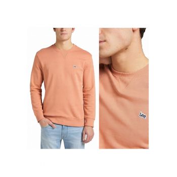 Hanorac Barbati -  Plain Crew Sws - 2XL INTL - Portocalie - Croi Regular Fit - Stil Simplu - Inchidere Fara - Compozitie Material 100% Bumbac