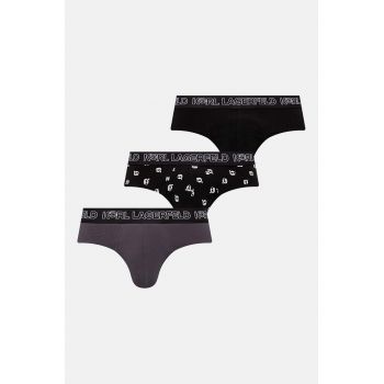 Karl Lagerfeld slip 3-pack barbati, culoarea negru, 245M2106