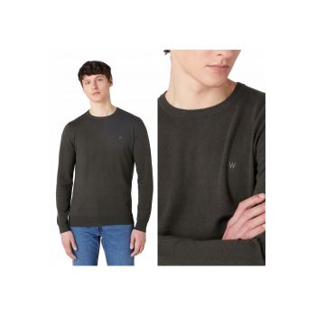 Pulover Barbati -  Crew Knit Rosin - XL INTL - Verde - Compozitie Material 100% Bumbac - Croi Regular Fit - Inchidere Fara - Maneci Lungi