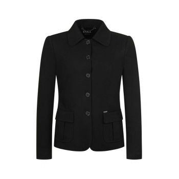 Sacou cu buzunare aplicate - Negru