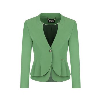 Sacou cu detalii plisate - Verde feriga