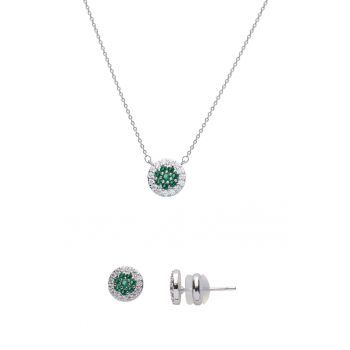 Set de colier si cercei cu cristale zirconia
