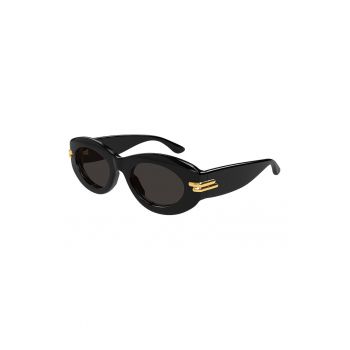 Balenciaga - Ochelari de soare ovali cu detalii metalizate