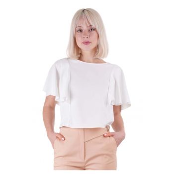 Bluza crop cu maneci fluture