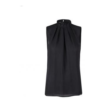 Bluza cu pliseuri decorative - fara maneci