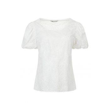 Bluza din bumbac cu broderie in stil englezesc