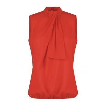 Bluza fara maneci - cu detaliu drapat - S